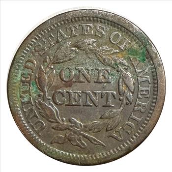 >1847 Braided Hair One Cent - Nice Detail