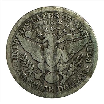 >1895 U.S. Silver Barber Quarter Dollar