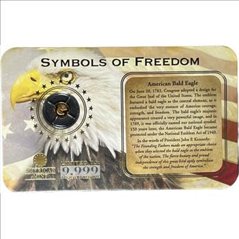 *  Symbols of Freedom -  American Bald Eagle - 14K Gold Replica Coin - 0.5 Grams - American Mint - One of 9,999