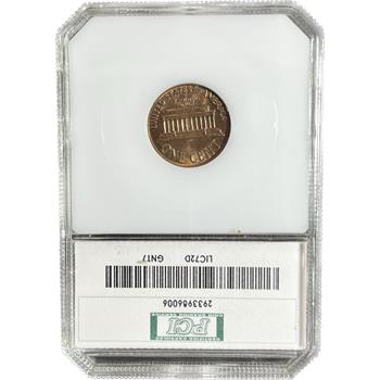 . Error Coin:  1972-D U.S. Red Lincoln Cent (No VDB)- Certified MS63 by PSI with Clashed Dies - Prisoner Cent