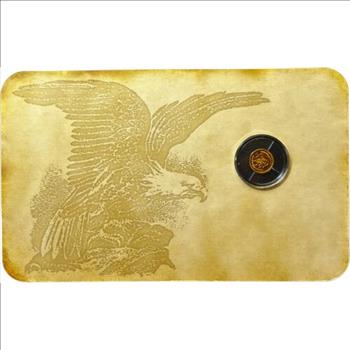 * Birth of Our Nation - George Washington's Inauguration 1789 - 14K Gold Replica Coin - 0.5 Grams - American Mint - One of 9,999