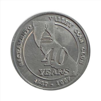 - 1957-1997 Sacramento Valley Coin Club - 40 Years Commemorative Medal