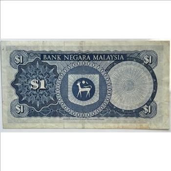 * Bank Negara Malaysia $1 Satu Ringgit Note - Crisp (Cir. 1967-1972)