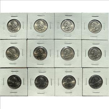 >2009 (P&D) U.S. District of Columbia and U.S. Territories Quarters - ALL 6 Designs Both P&D Uncirculated - 12 Quarters Total