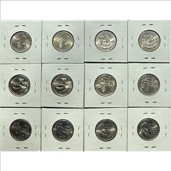>2009 (P&D) U.S. District of Columbia and U.S. Territories Quarters - ALL 6 Designs Both P&D Uncirculated - 12 Quarters Total
