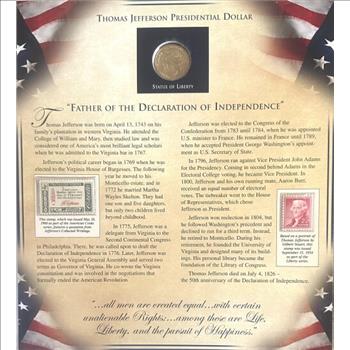 2007 U.S. Presidential $1 Dollar Coin - Thomas Jefferson 