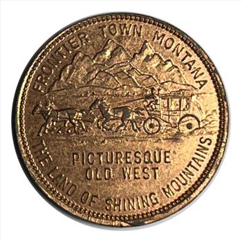 * 1863 J.R. Quigley Territory of Montana Token - The Land of Shining Mountains