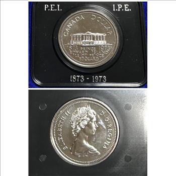 - 1873-1973 Canada Prince Edward Island One Dollar - Elizabeth II w/Case