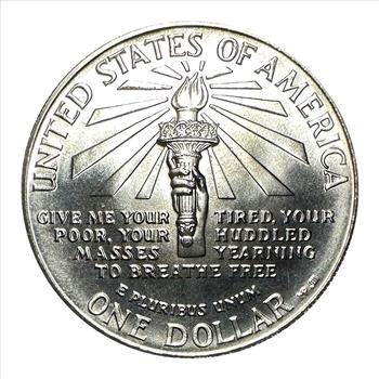 1986-P U.S. Silver Liberty Dollar - 1st Issued Statue of Liberty - Ellis Island Commemorative Dollar - Boxed