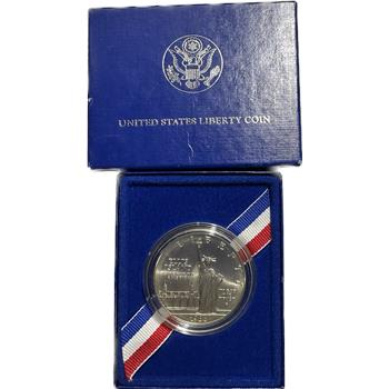 1986-P U.S. Silver Liberty Dollar - 1st Issued Statue of Liberty - Ellis Island Commemorative Dollar - Boxed