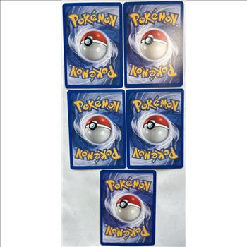 1999-2000 Pokémon 1st Edition Cards - Zubat, Dark Electrode & Dark Vaporeon, Ekans & Trainer - 5 Cards