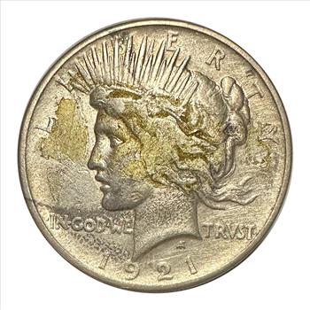 1921 U.S. Silver Peace One Dollar Coin - First Year of Issue!