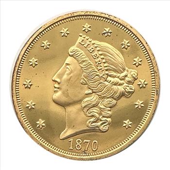1870-CC U.S. Liberty Head Twenty Dollar ($20) 