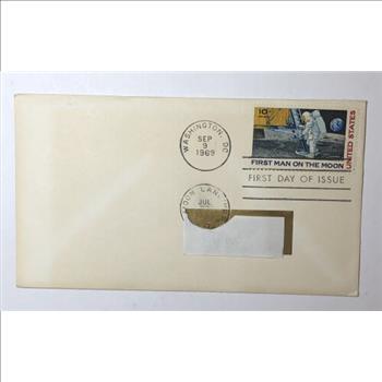 First Day of Issue - First Man on the Moon Stamp Postmarked Sep 9 1969