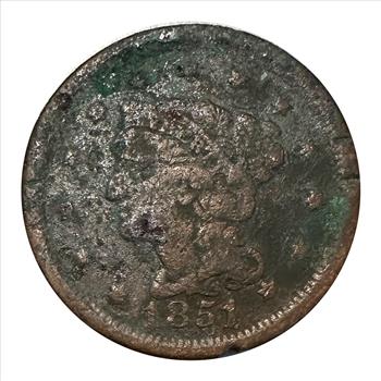 >1851 U.S. Braided Hair Large One Cent