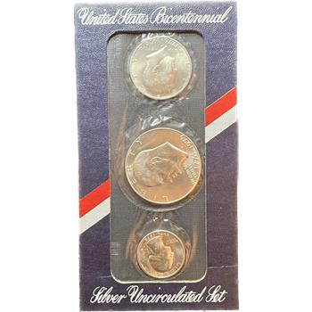 . 1976-S United States Bicentennial Silver Uncirculated Coin Set - 3 Coins