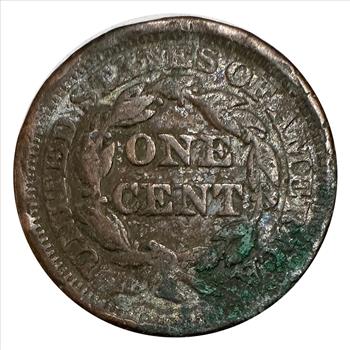 >1848 U.S. Braided Hair One Cent