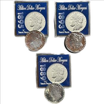 * 1893-S, 1895-P & 1889-CC - Million Dollar Morgans - Tribute Proof ... - Million Dollar Marks