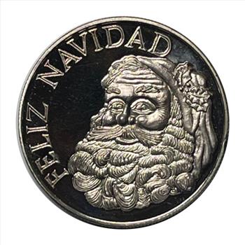 * One Ounce .999 Fine Silver Round - Feliz Navidad | Property Room