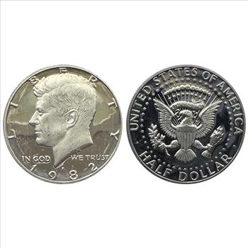 U.S. Kennedy Half Dollar - 1971-P, 1982-S Proof and 2005-D - 3 Different Years, 3 Different Mint Marks!