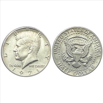 U.S. Kennedy Half Dollar - 1971-P, 1982-S Proof and 2005-D - 3 Different Years, 3 Different Mint Marks!
