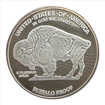 2005 Indian Head Buffalo Proof Silver Layered Coin - Replica #AB3804 - Mirror Shine, Gem