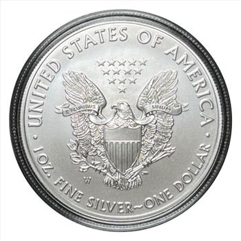 . 2020-W US Silver American Eagle One Dollar ($1) One Ounce Silver Uncirculated Coin in Original Mint Box
