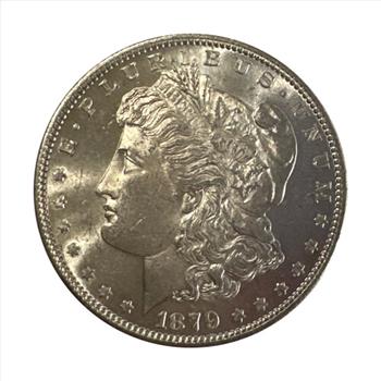- 1879-S U.S. Silver Morgan Dollar - Reverse of 1879 - Lustrous