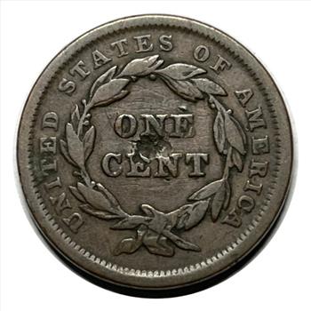 * 1843 U.S. Liberty Head Braided Hair Large Cent