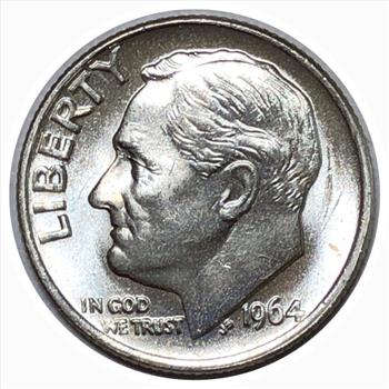 #1964 U.S. Silver Roosevelt Dime - Brilliant Uncirculated