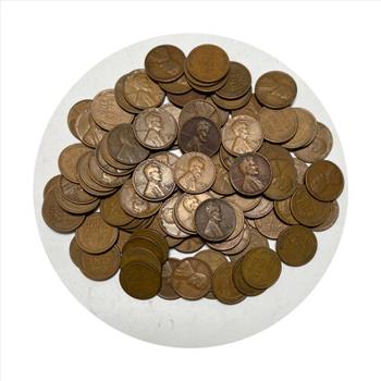 **1949-D US Package Of Lincoln Small Cent Unsearched With Wheat Back Reverse Design - 100 Coins