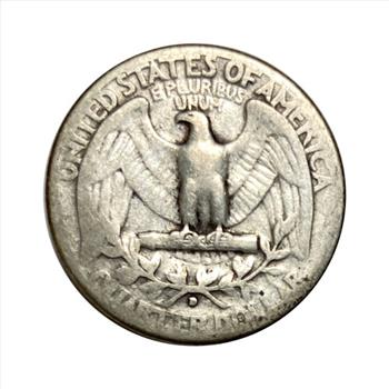 **1934-D US Silver Washington Quarter