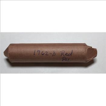 1962-D U.S Roll of  Lincoln Memorial Cents - Uncirculated Brilliant Red