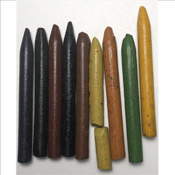 *Rare Antique Tip Top Falcon Box of Drawing Crayons (9 Crayons) - 2.5 x 1.5