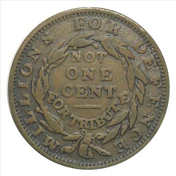 >1837 Hard Times Token - Not One Cent For Tribute