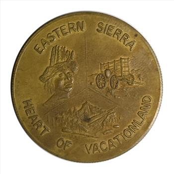 * 1972 Souvenir Token - Eastern Sierra - Bishop California - Heart of Vacationland