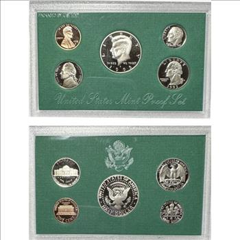 - 1995-S U.S. Mint Proof Set - Half Dollar, Quarter, Dime, Nickel, Cent - COA
