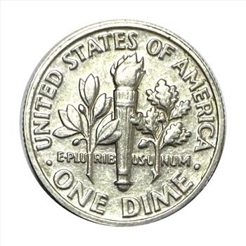 - 1991-D U.S. Roosevelt Dime  **ERROR** Off-strike on Obverse