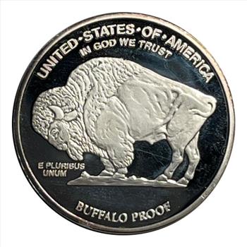 2005 Silver Layered Liberty Buffalo Proof Copy Coin - 26.7 Grams - 1 1/2 