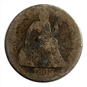 1869 U.S. Silver Seated Liberty Dime