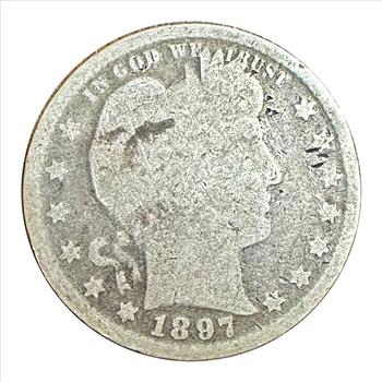 >1897 U.S. Silver Barber Quarter