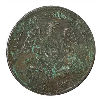 1815 Canada Spread Eagle - RARE - Half Penny Token - Counter-Clockwise Wreath
