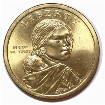 2017-P U.S. Native American One ($1) Dollar Uncirculated - Sacagawea on Obverse - Code Talkers on Reverse