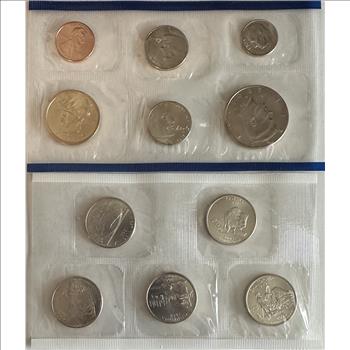 2005 U.S. Philadelphia Mint Uncirculated Coin Set - 11 Coins Including Sacagawea Dollar in Original Mint Packaging with COA