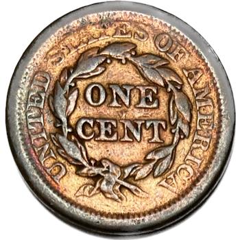 **1853 US Liberty Head Braided Hair Large One Cent