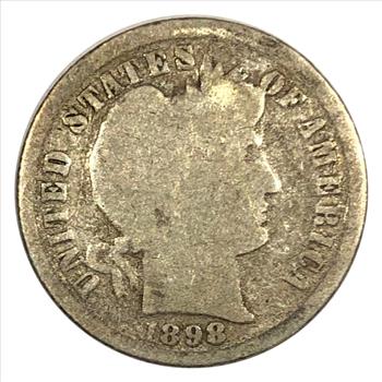 >1898 Silver Barber Dime