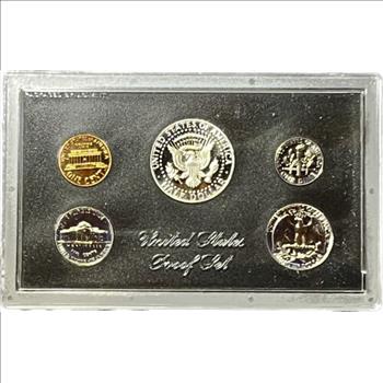 * 1969-S United States Proof Set - 5 Coins in Original Mint Packaging - Including Silver Kennedy Half