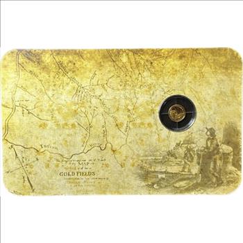 * History of Gold - California Gold Rush - Sutter's Mill - 14K Gold Replica Coin - 0.5 Grams - American Mint - One of 9,999