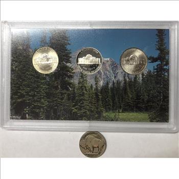 >2006-(D,S&P) U.S. Mint Westward Journey Nickel Series Coin Set With COA (3 Nickels) and 1928-D Buffalo Nickel - 4 Coins
