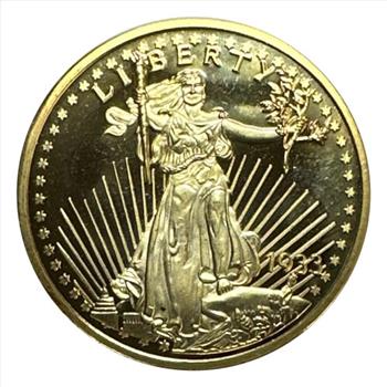 1933 U.S. Gold Plated Liberty Double Eagle Coin - Copy